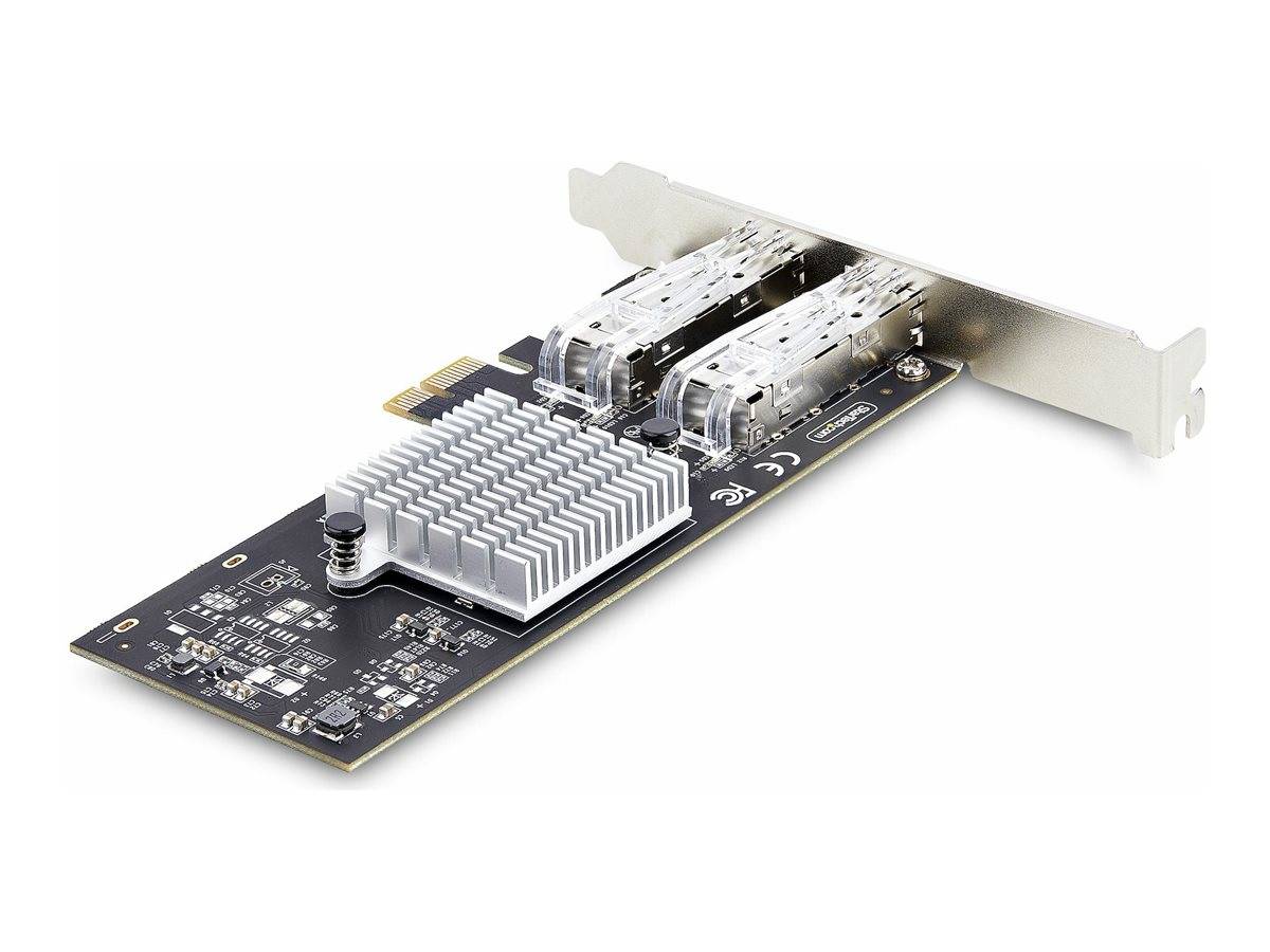 StarTech.com 2-Port GbE SFP Network Card, PCIe 2.0 x1, Intel I350-AM2 2x 1GbE Controller, 1000BASE Copper/Fiber Optic, D-1
