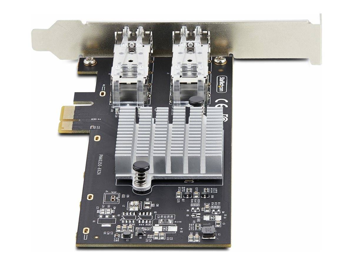 StarTech.com 2-Port GbE SFP Network Card, PCIe 2.0 x1, Intel I350-AM2 2x 1GbE Controller, 1000BASE Copper/Fiber Optic, D-3