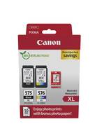 Canon PG-575XL/CL-576XL Photo Paper Value Pack - 2er-Pack - Hohe Ergiebigkeit - Schwarz, Farbe (Cyan, Magenta, Gelb)-1