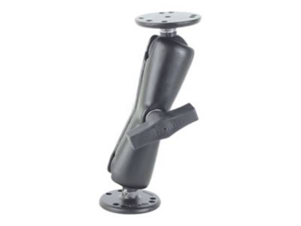 RAM Mounts Aufbau-Set, 2x runde Basisplatte (AMPS), mittlerer Verbindu