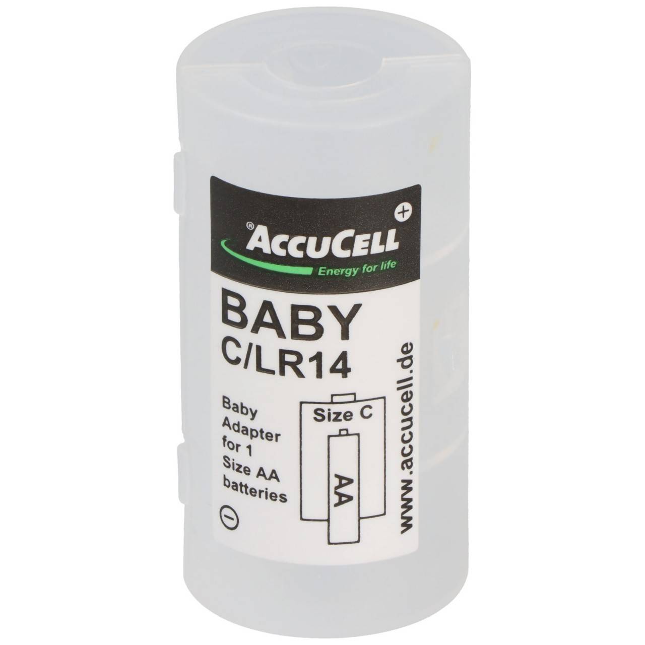 2x AccuCell Adapter C, Baby, LR14 und Panasonic eneloop 2-Pack BK-3MCDE/2BE Akku NiMH, Mignon, AA, HR06, 1.2V und 2000mA-1