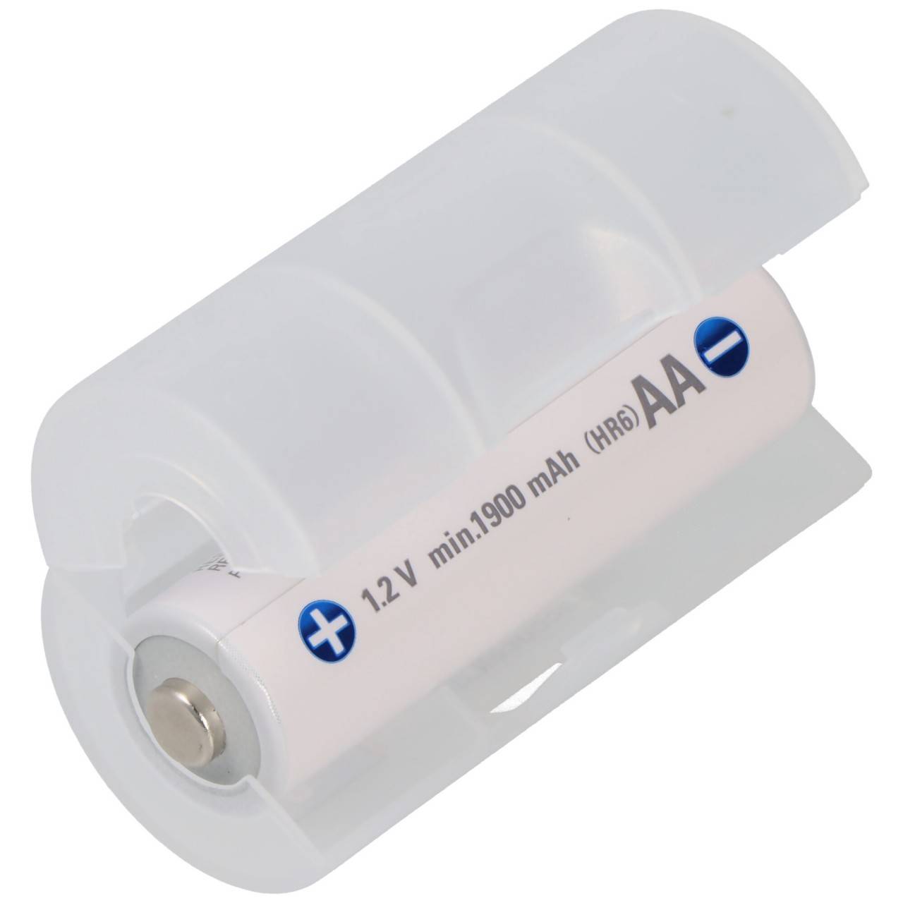 2x AccuCell Adapter C, Baby, LR14 und Panasonic eneloop 2-Pack BK-3MCDE/2BE Akku NiMH, Mignon, AA, HR06, 1.2V und 2000mA-2