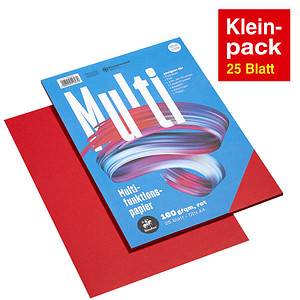 Staufen Multifunktionspapier A4 rot 160g 25Bl./Packung - Normal/Kopierpapier - 1-0