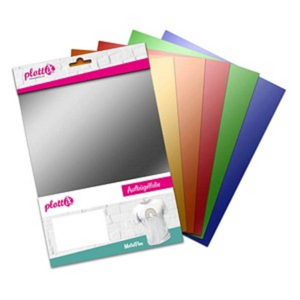Plottix MetalFlex Aufbügelfolie 6 St. farbsortiert Metall-Effekt Effekt-Folie 20