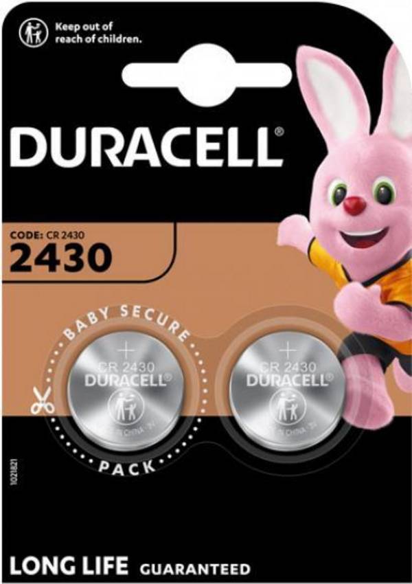 Duracell Batterie Lithium Knopfzelle CR2430 3V - 2er