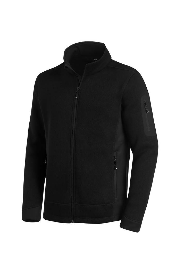 FHB Strick-Fleece-Jacke CHRISTOPH schwarz Gr.M Arbeitsjacke-0