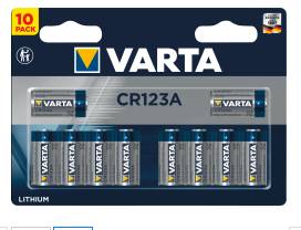 Varta CR 123A SP - Lithium Batterie CR123A 1430 mAh 10er-Pack - Batterie - CR 12-2