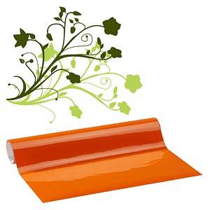 Plottix Permanent Vinylfolie Orange 31.5 cm x 1 m - 315 x 1.000 mm - Orange-0