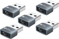 Good Connections Adapter USB 2.0 Stecker A an USB-C Buchse Aluminiumgehäuse grau 5er-Set - Kabel-/Adapterset-1