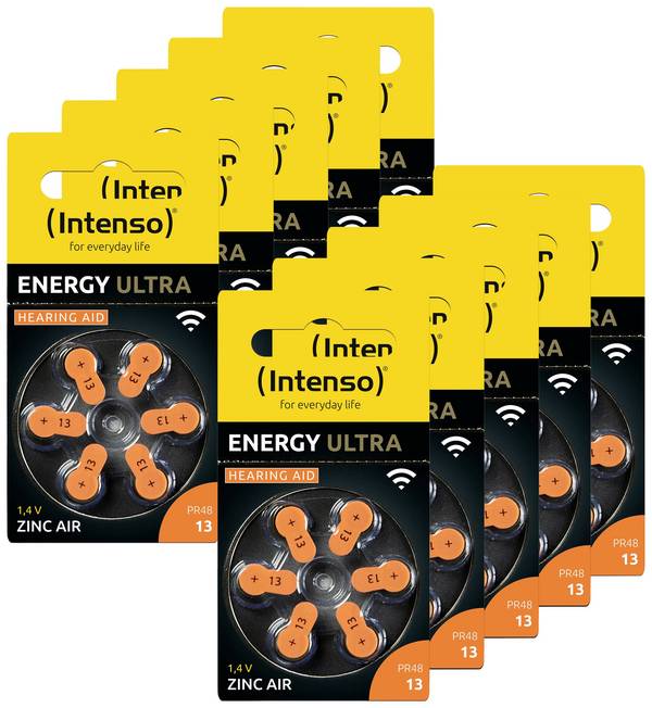 Intenso Hörgeraete Batterien| Zink-Luft A13 60er Pack - Batterie