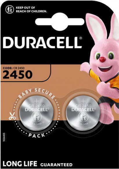 Duracell Batterie Lithium Knopfzelle CR2450 3V - Electronics - Retail Blister (2-0
