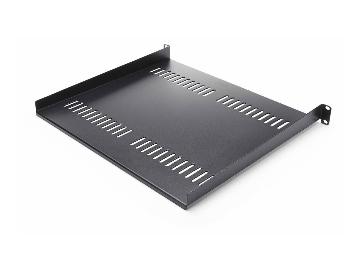 StarTech.com 2-Pack 1U Server Rack Shelf, Vented, 44lb Capacity, 16" Deep (CABSHELF116V2PK)-0