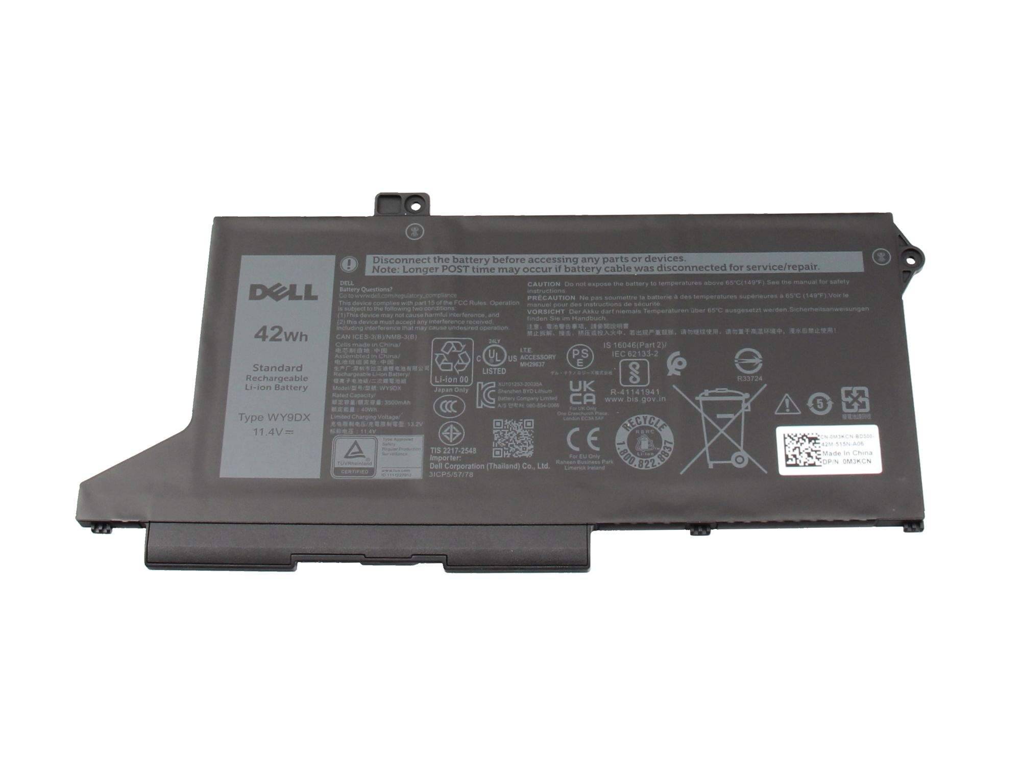 Dell WY9DX Akku 42Wh Original - Akku - 3.500 mAh - 11,4 V-0