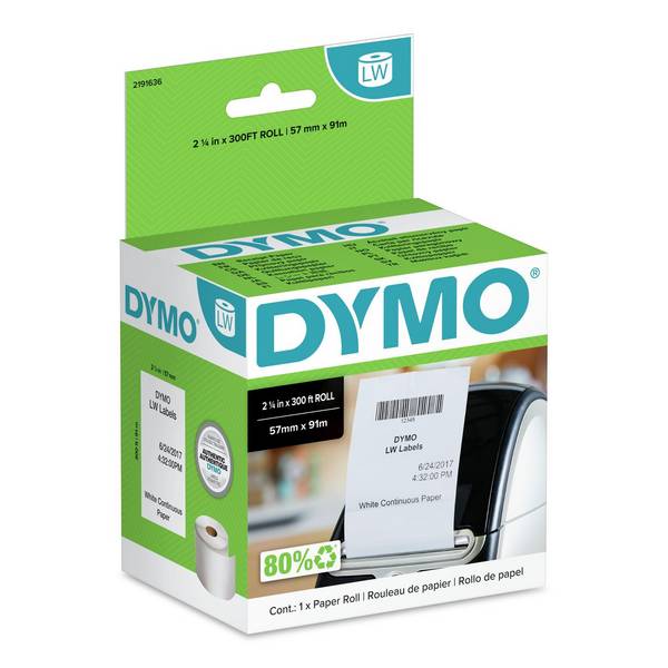 Dymo DY LW 57MM X 91M RECEIPT PAPER ROLL - DYMO® Bonrollen 57 mm x 91m