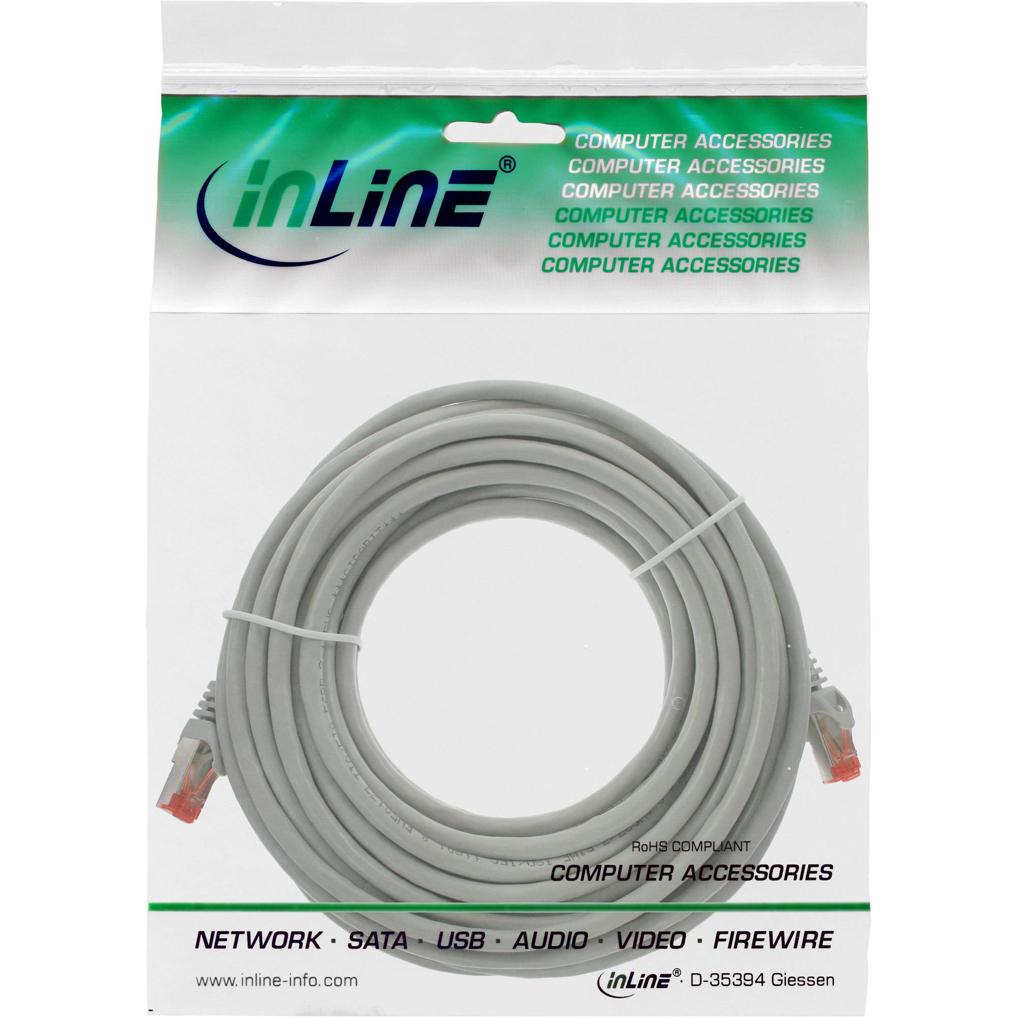 InLine® Patchkabel, S/FTP (PiMf), Cat.6, 250MHz, PVC, Kupfer, grau, 5m-2