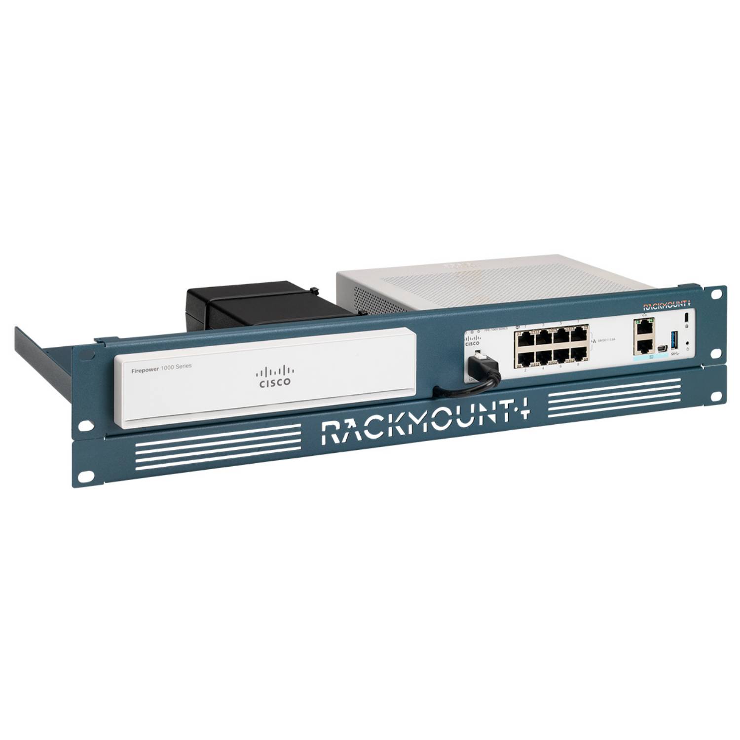 Rackmount.IT RM-CI-T8 - Rackmontagesatz - Jet Black, RAL 9005 - 2U - 48.3 cm (19")-1