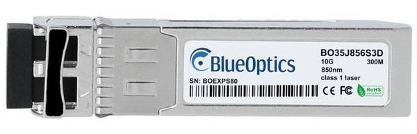 BlueOptics Cisco SFP-10G-SR-X BlueOptics BO35J856S3D SFP+ Transceiver, 10GBASE-SR, Multimode Fiber, 850nm, 300 Meter
