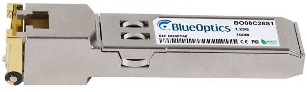 BlueOptics Ubiquiti Networks UACC-CM-RJ45-1G BlueOptics BO08C28S1 SFP Transceiver, Kupfer RJ45, 1000BASE-T, 100 Meter