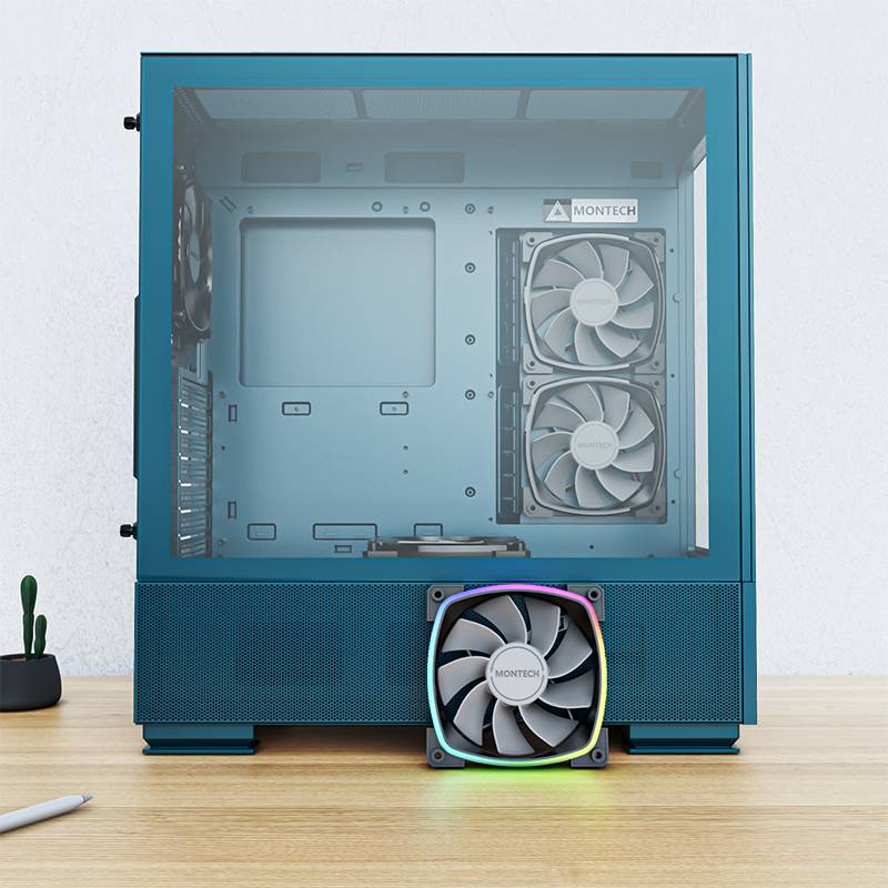 Montech SKY TWO, Midi Tower, PC, Blau, ATX, micro ATX, Mini-ITX, Gaming, Blau, Grün, Rot-3