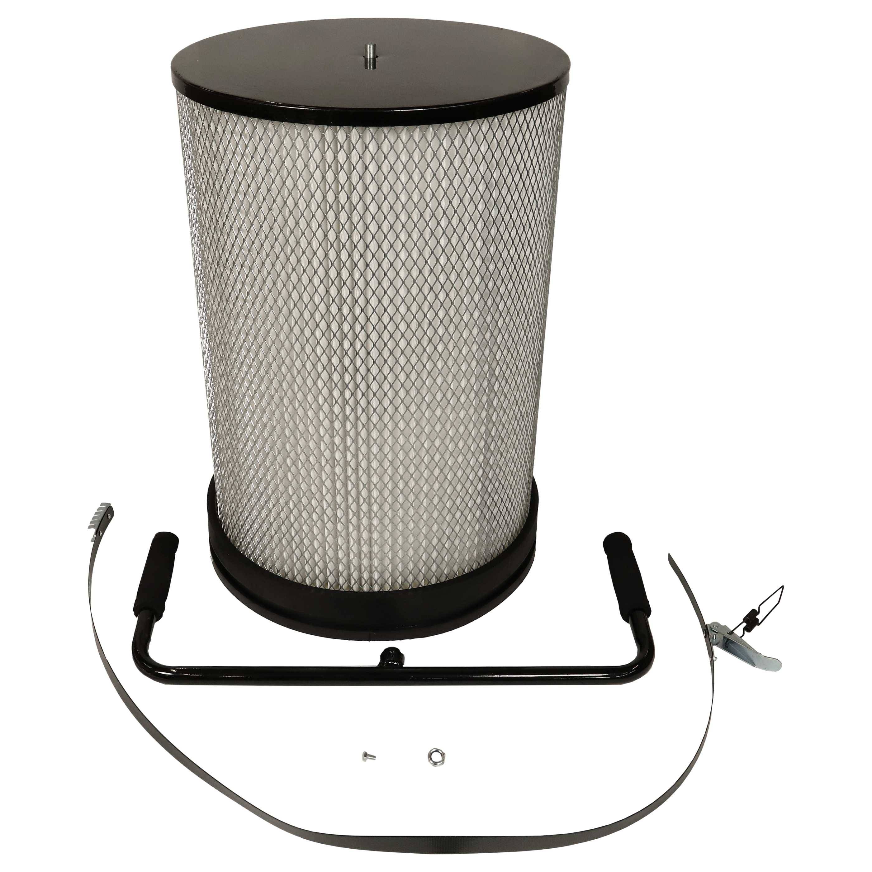 vhbw Feinstaubfilter kompatibel mit HBM 100 Absauganlage | Feinstaub-Filterpatrone mit Reinigungsbürste