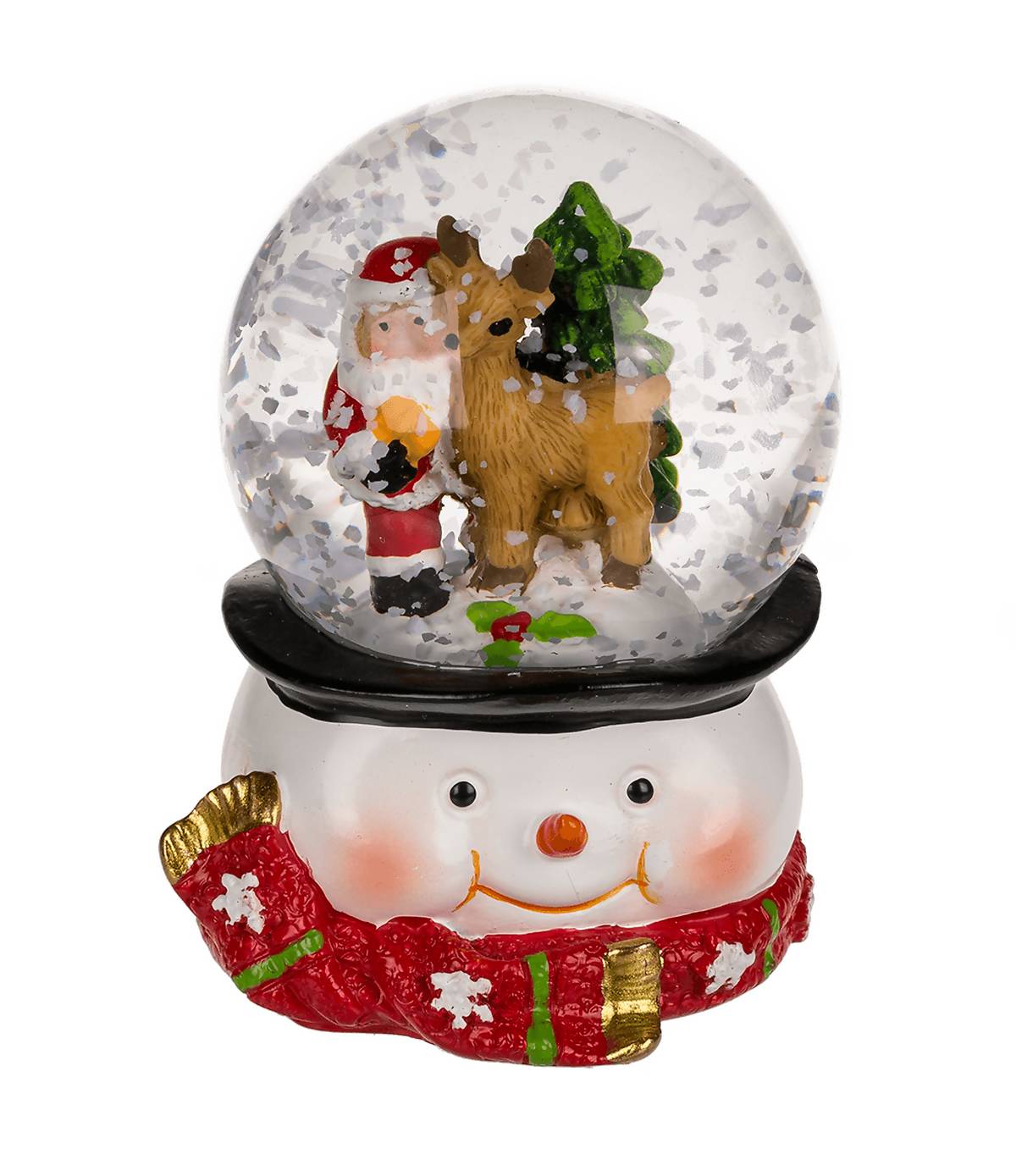 Schneekugel, Weihnachtsmann & Rentier-2