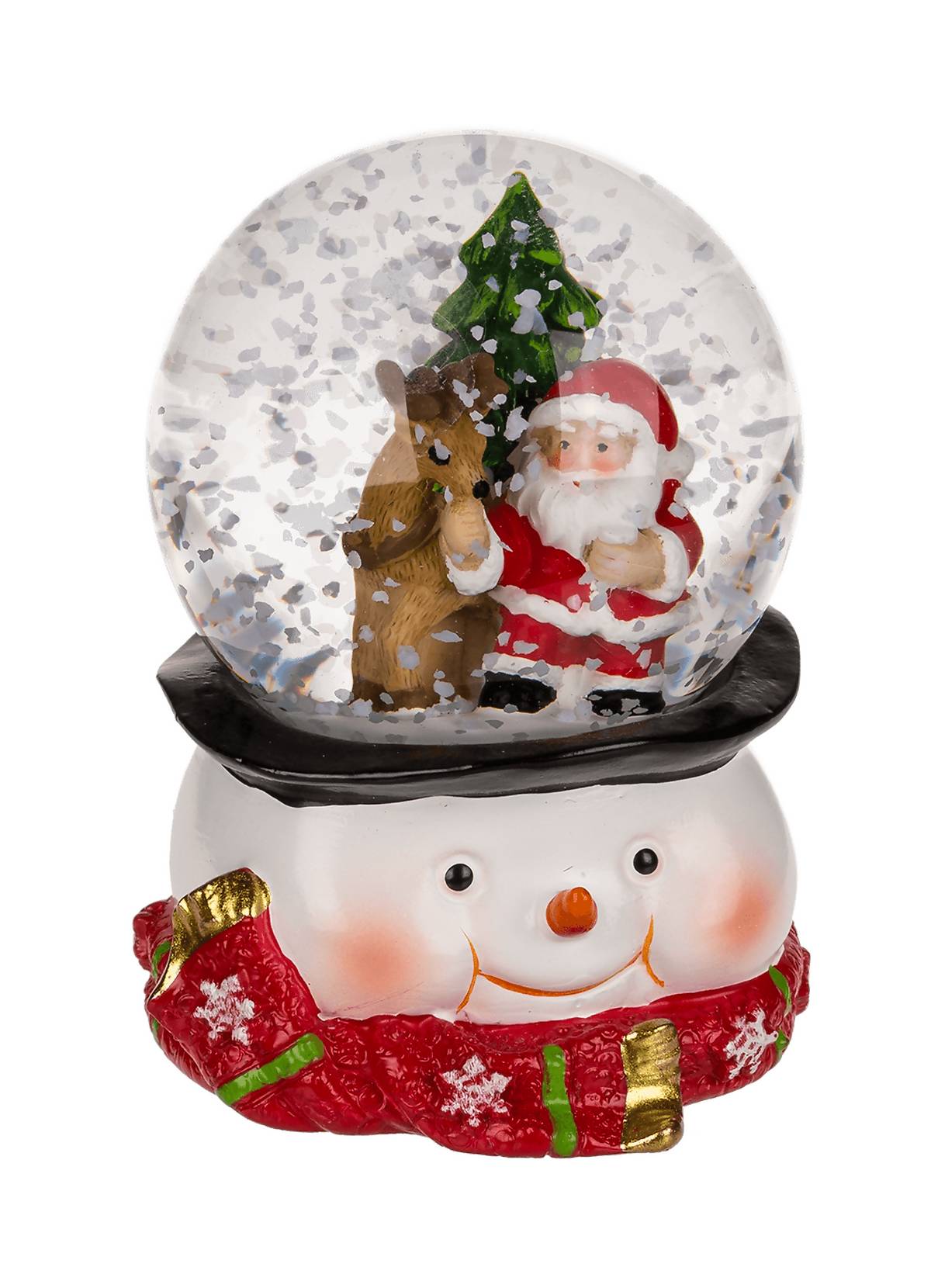Schneekugel, Weihnachtsmann & Rentier-3