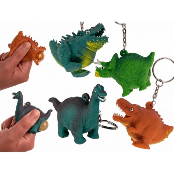 Metall-Schlüsselanhänger, Squeeze-Dinosaurier