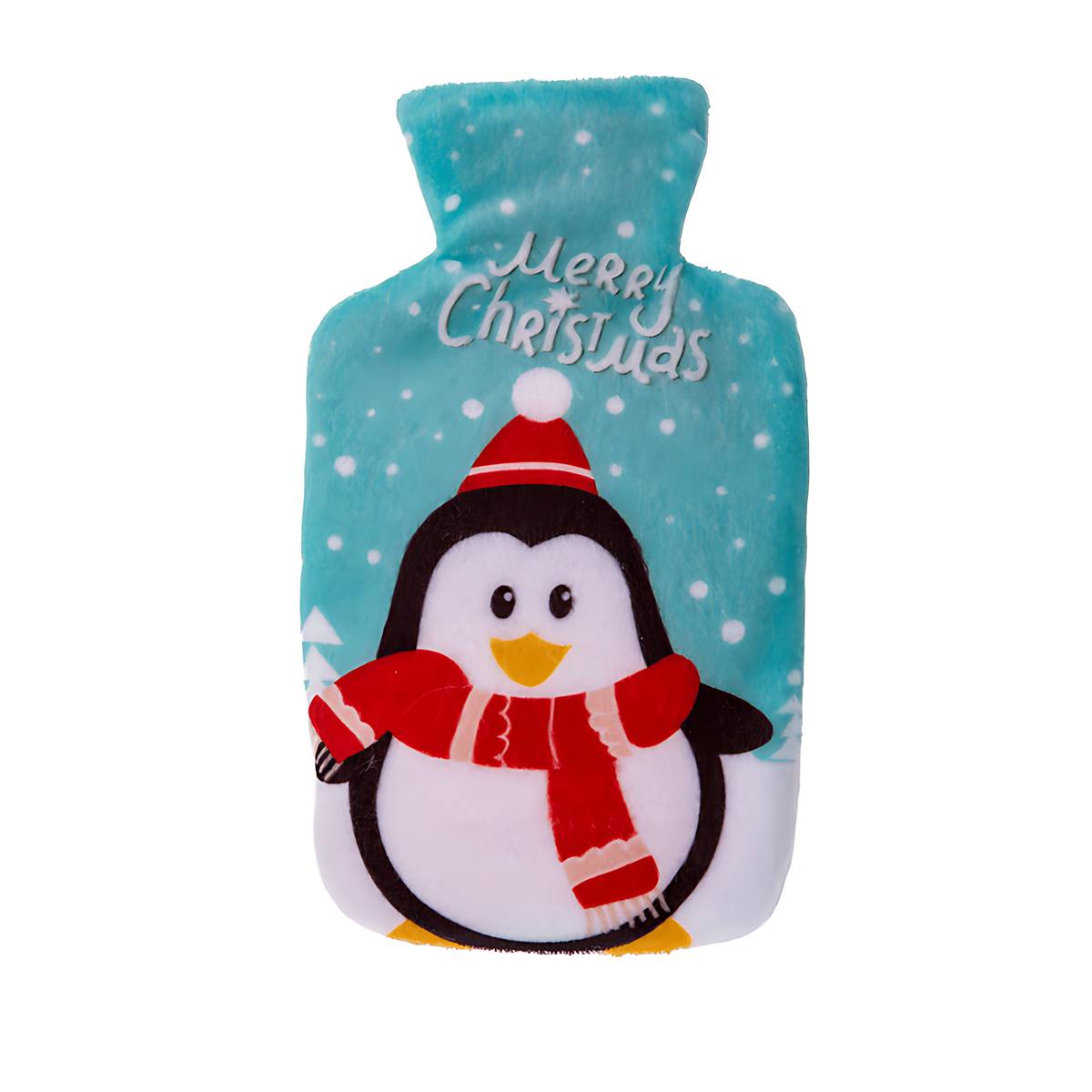 Handwärmer, Wärmflasche mit Fleeceüberzug - merry christmas-1