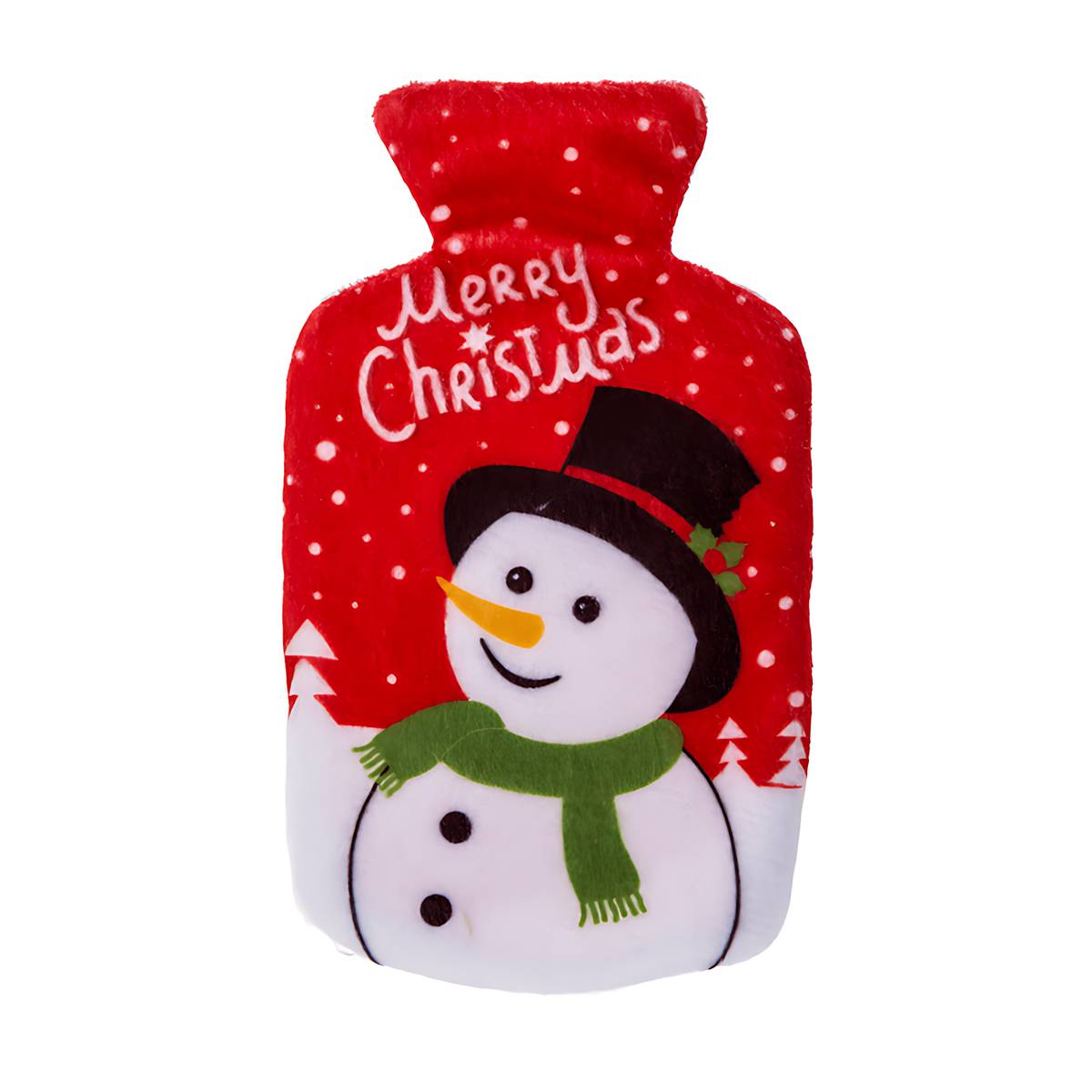 Handwärmer, Wärmflasche mit Fleeceüberzug - merry christmas-2