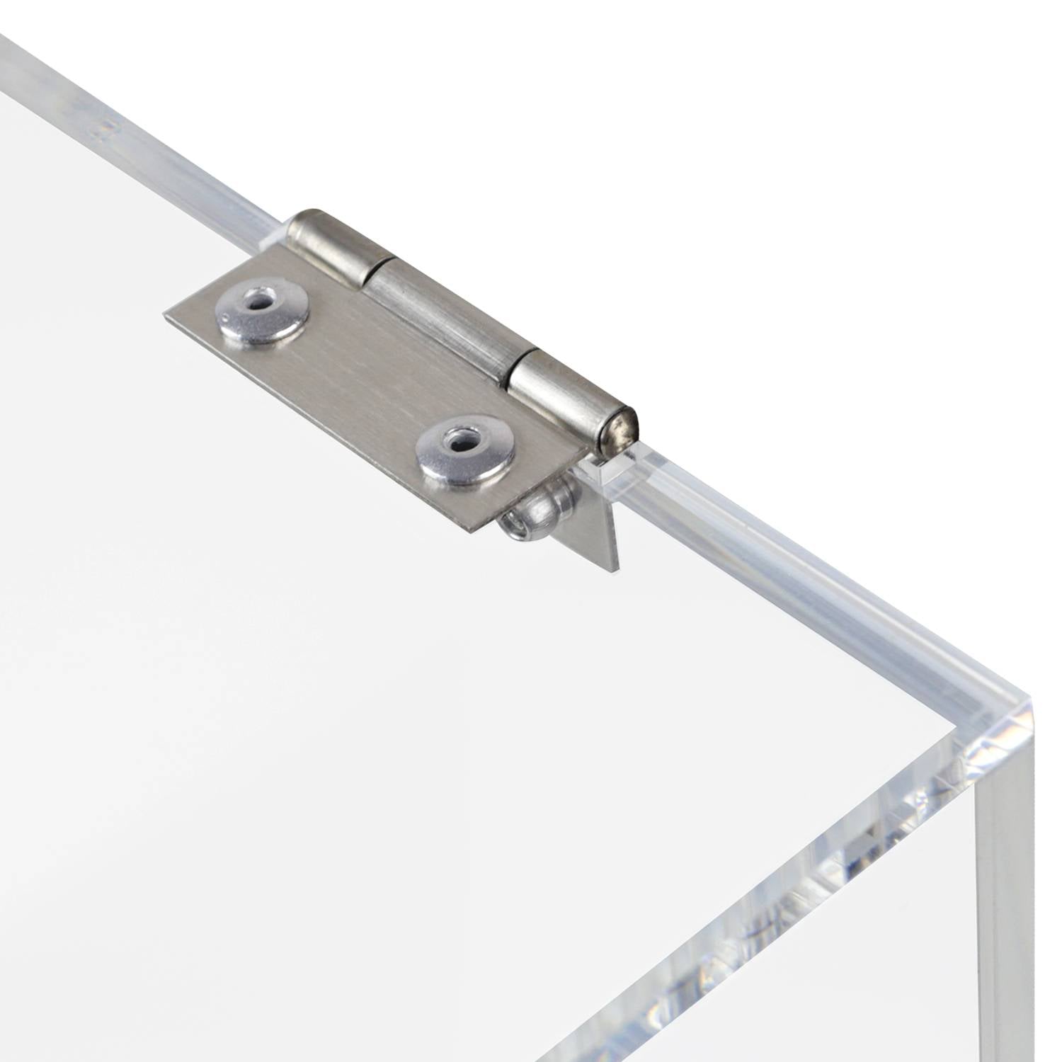 HMF 46919 Acryl Spendenbox mit Schloss, 15 x 15 x 15 cm, DIN A6, Transparent-4