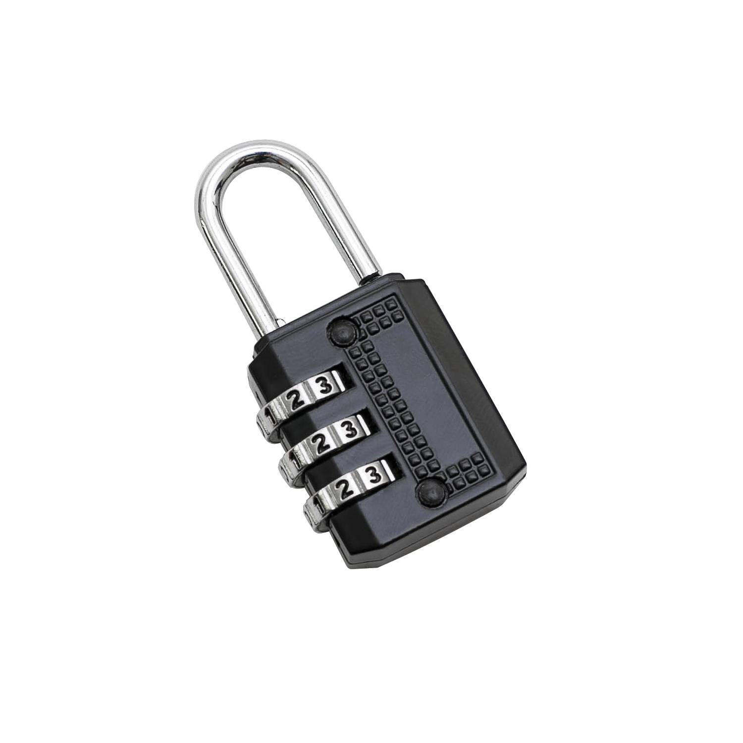 HMF 3506-02 Zahlenschloss Vorhängeschloss, 3-Stellig, 5 x 3 x 1 cm, Schwarz-3