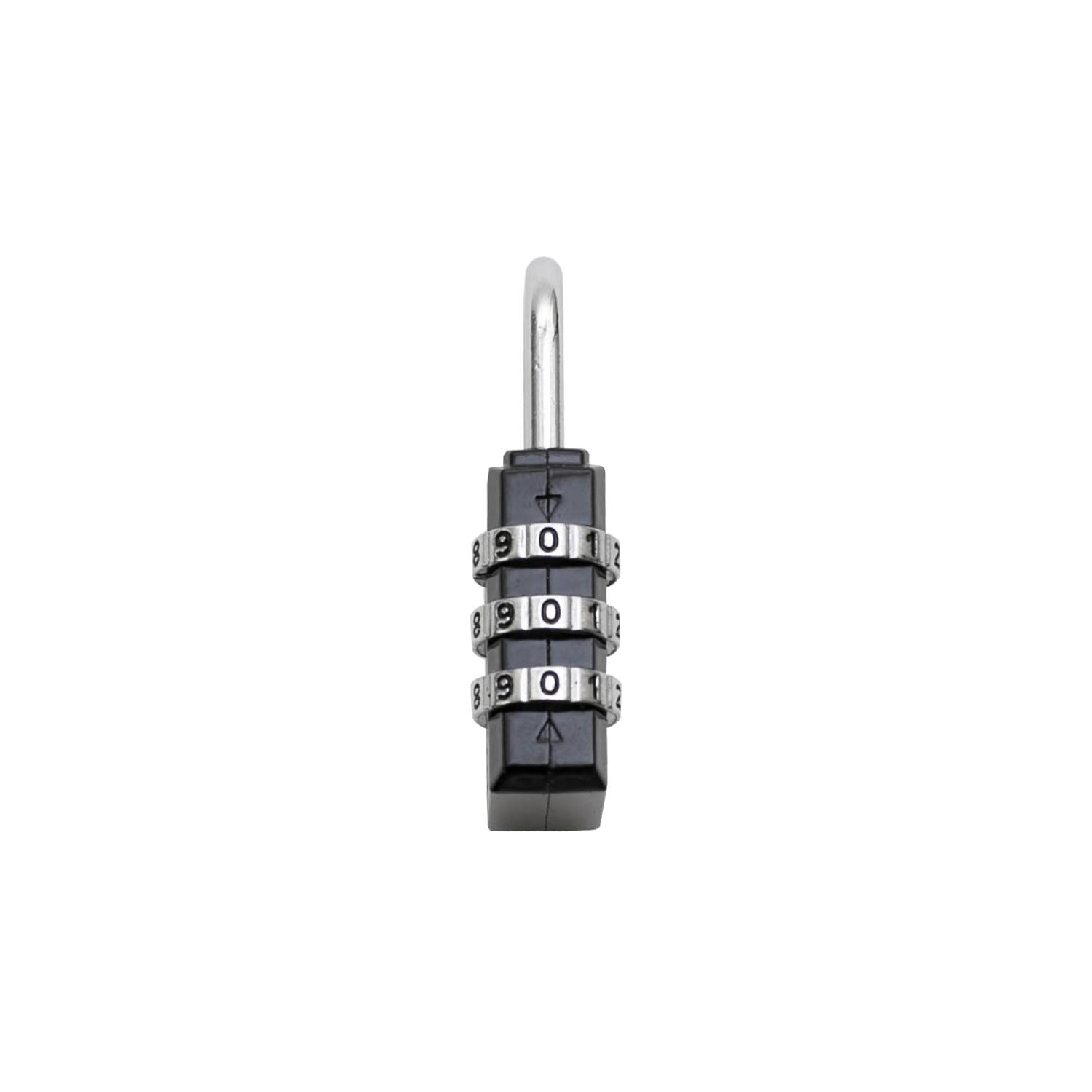 HMF 3506-02 Zahlenschloss Vorhängeschloss, 3-Stellig, 5 x 3 x 1 cm, Schwarz-4