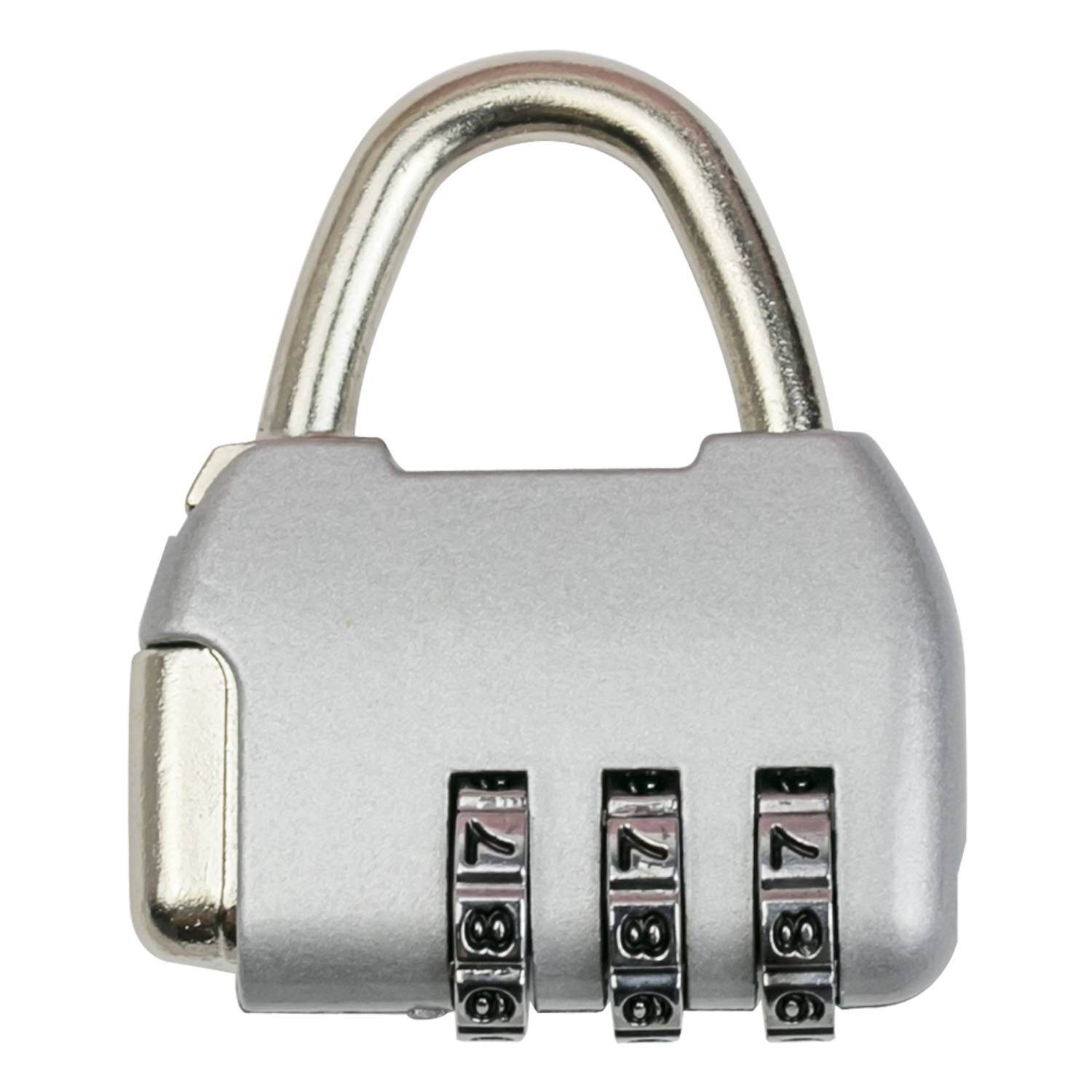 HMF Deko Zahlenschloss Vorhängeschloss, 3-Stellig, 4,3 x 3,5 x 1,2 cm, Silber-3