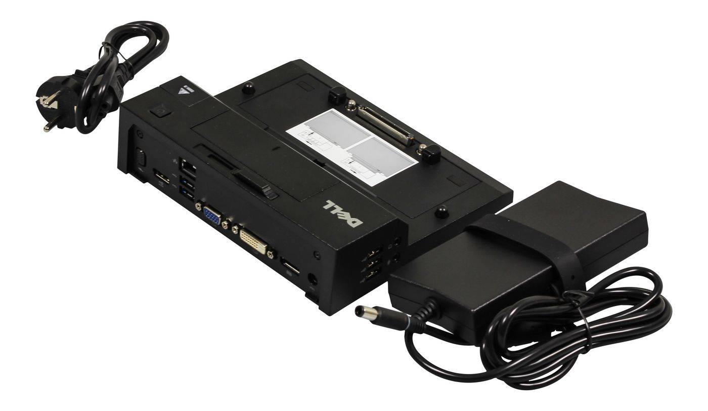 Dell E-Port II Simple - Port Replicator - VGA, DVI, DP - 130 Watt - für Latitude-0