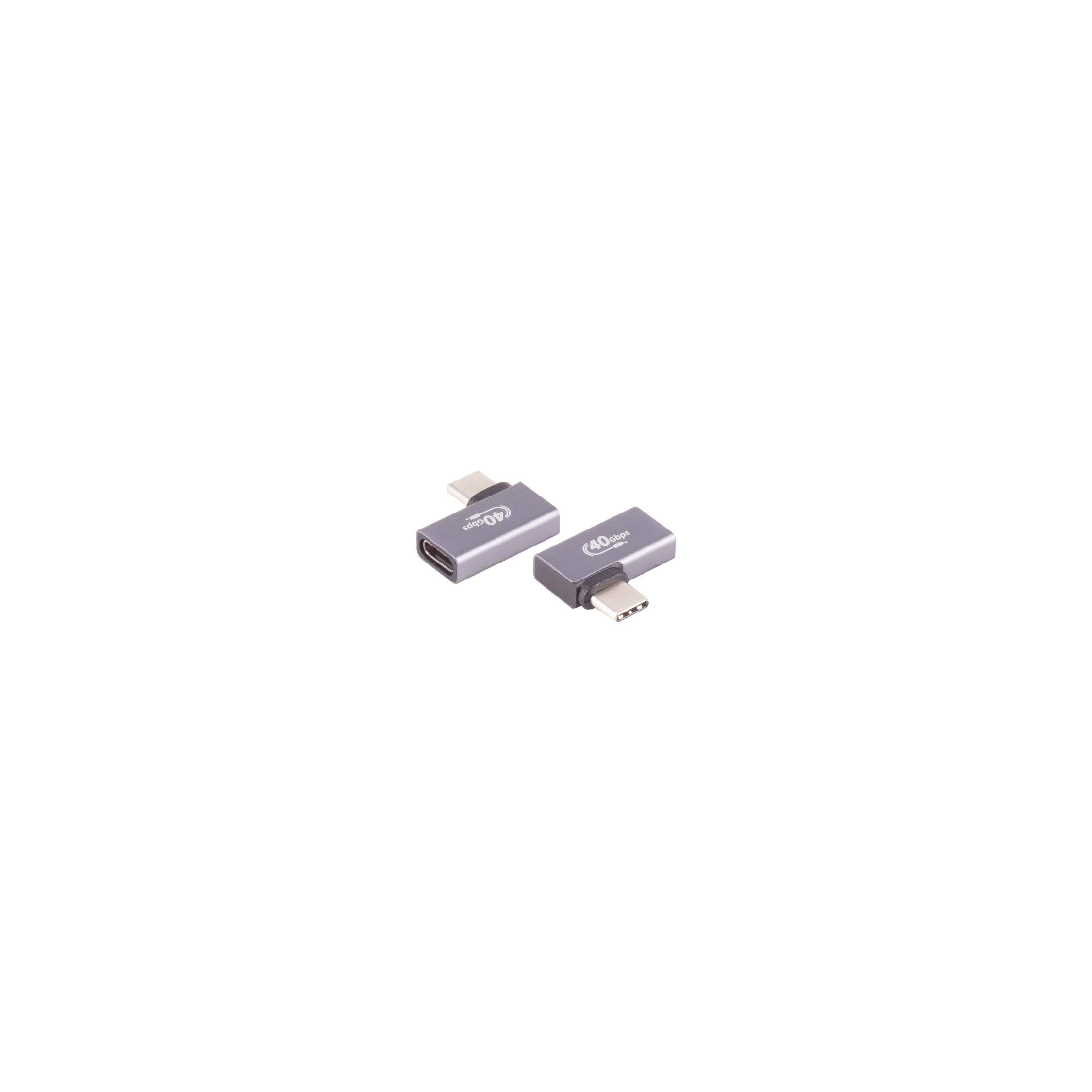 USB-C® Adapter, 4.0, 90° Winkel links/rechts, Pro-0
