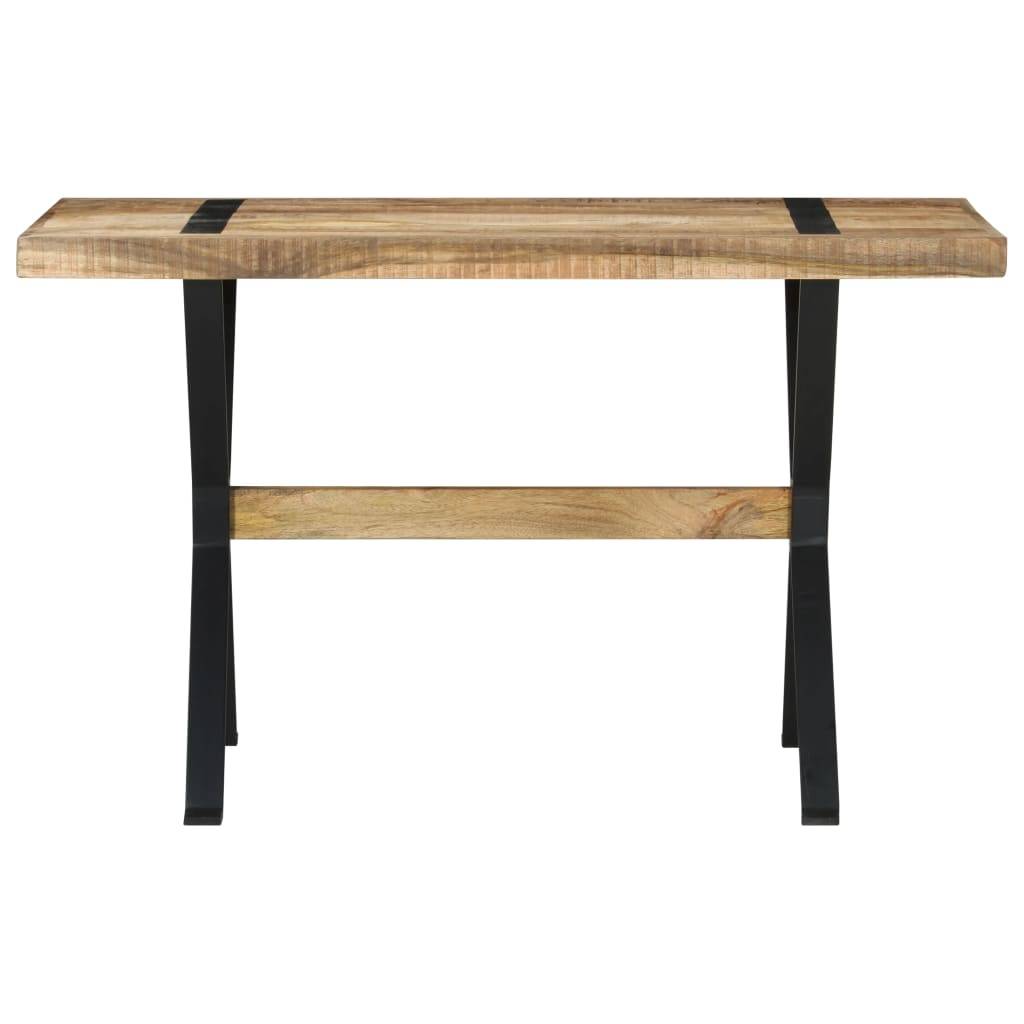 vidaXL Esstisch 120x60x76 cm Raues Mangoholz-1