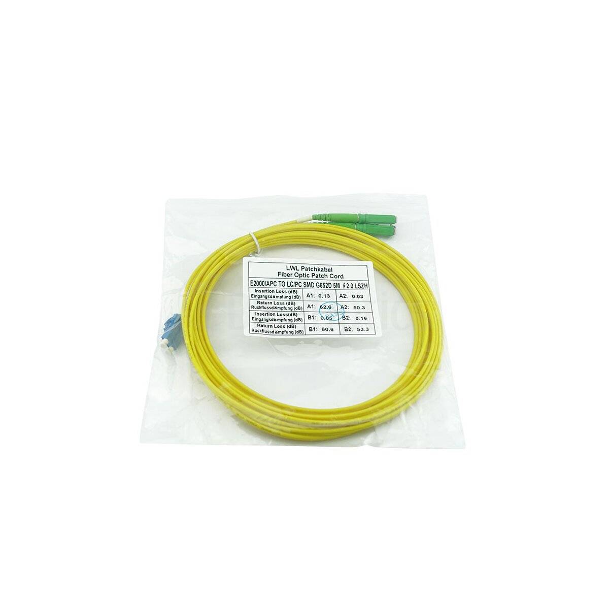 BLUEOPTICS - Duplex LWL Patchkabel LC-UPC/E2000-APC Singlemode 10 Meter-3