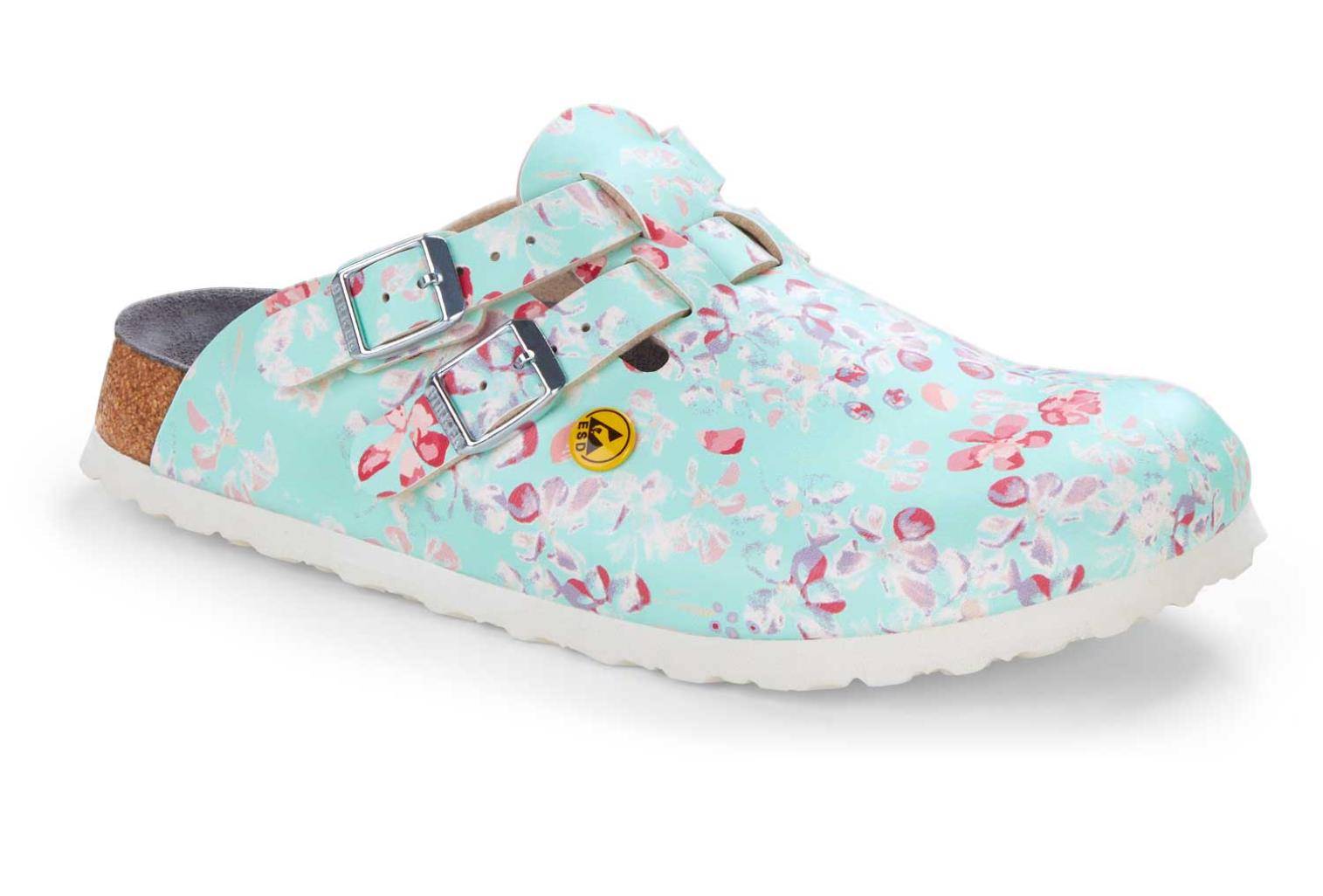 BIRKENSTOCK Damen Clogs Kay ESD Birko-Flor Flowers Field Mint 36-0