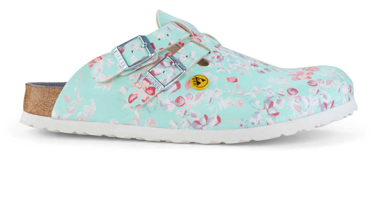 BIRKENSTOCK Damen Clogs Kay ESD Birko-Flor Flowers Field Mint 36-1