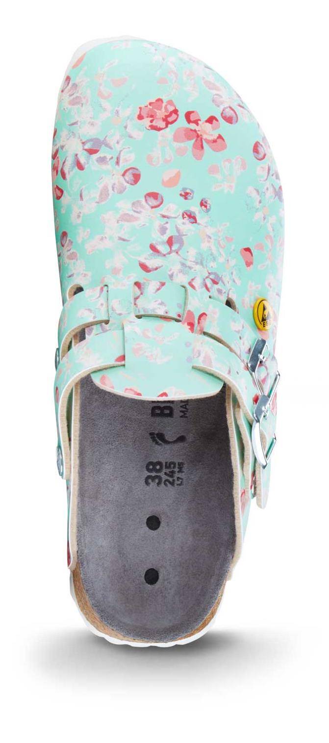 BIRKENSTOCK Damen Clogs Kay ESD Birko-Flor Flowers Field Mint 36-3