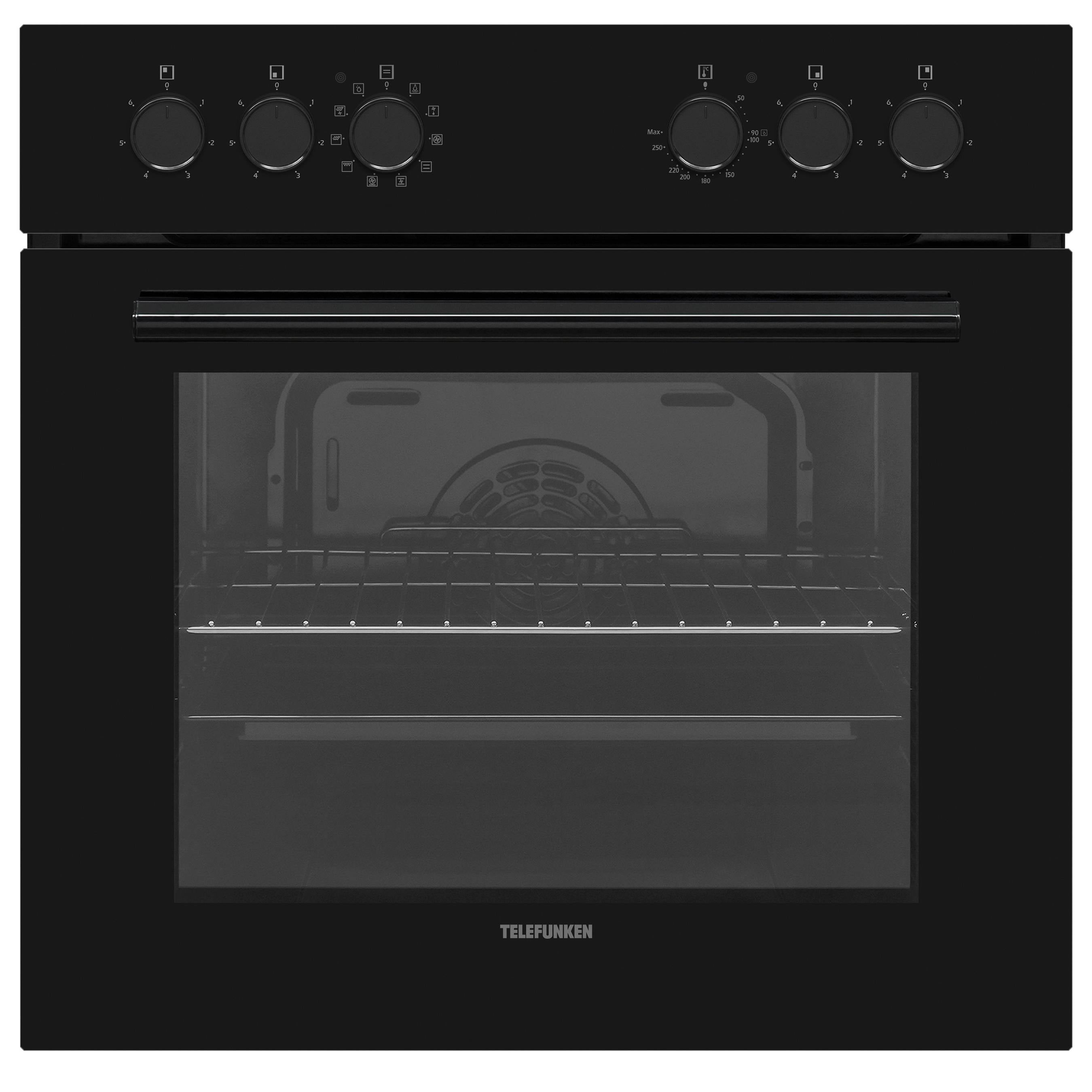 Telefunken ECH65A-B2 Einbauherd-Set | Elektro-Herd-Kochfeld-Kombi | Backofen mit Grill & Umluft | Glaskeramik-Kochfeld-1