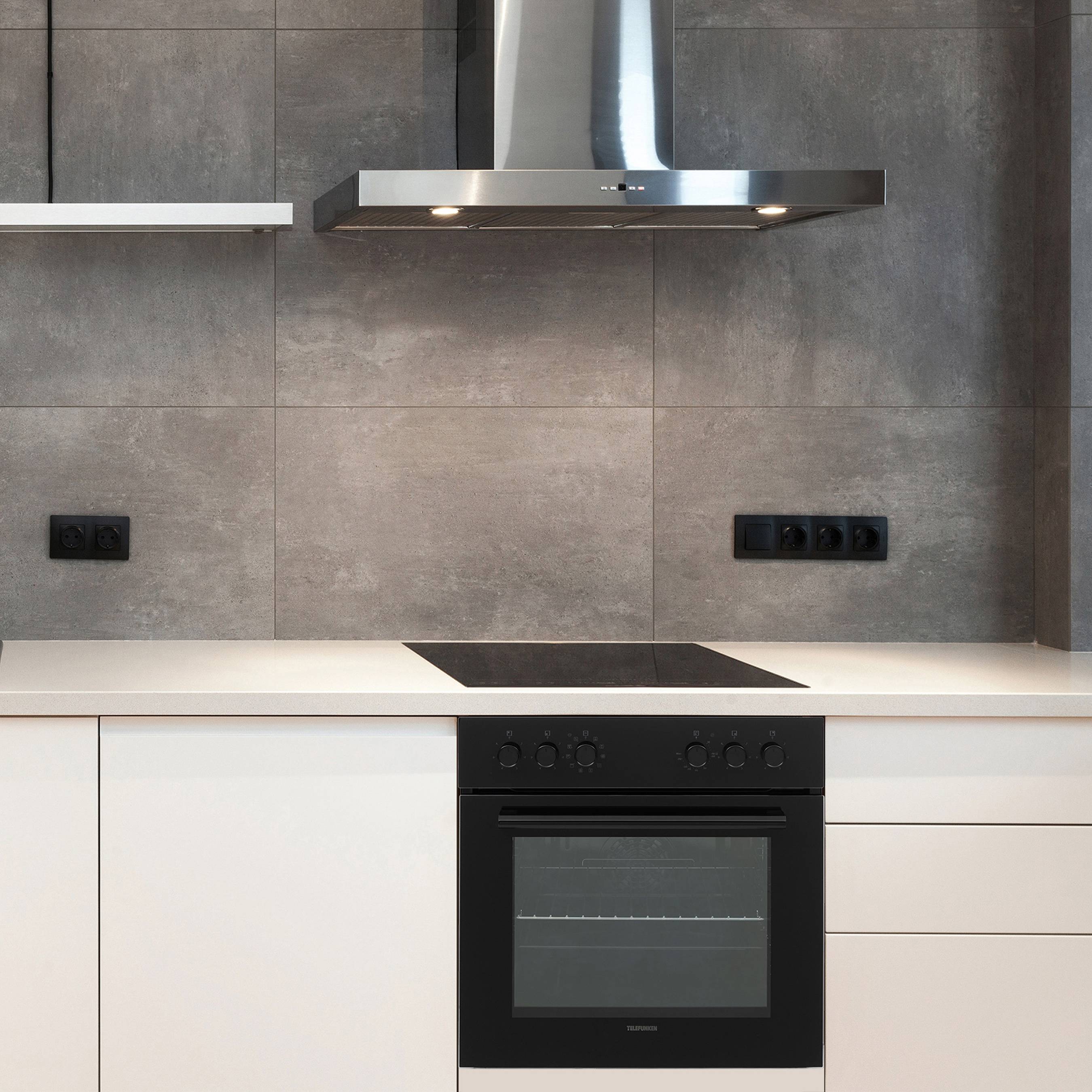 Telefunken ECH65A-B2 Einbauherd-Set | Elektro-Herd-Kochfeld-Kombi | Backofen mit Grill & Umluft | Glaskeramik-Kochfeld-2