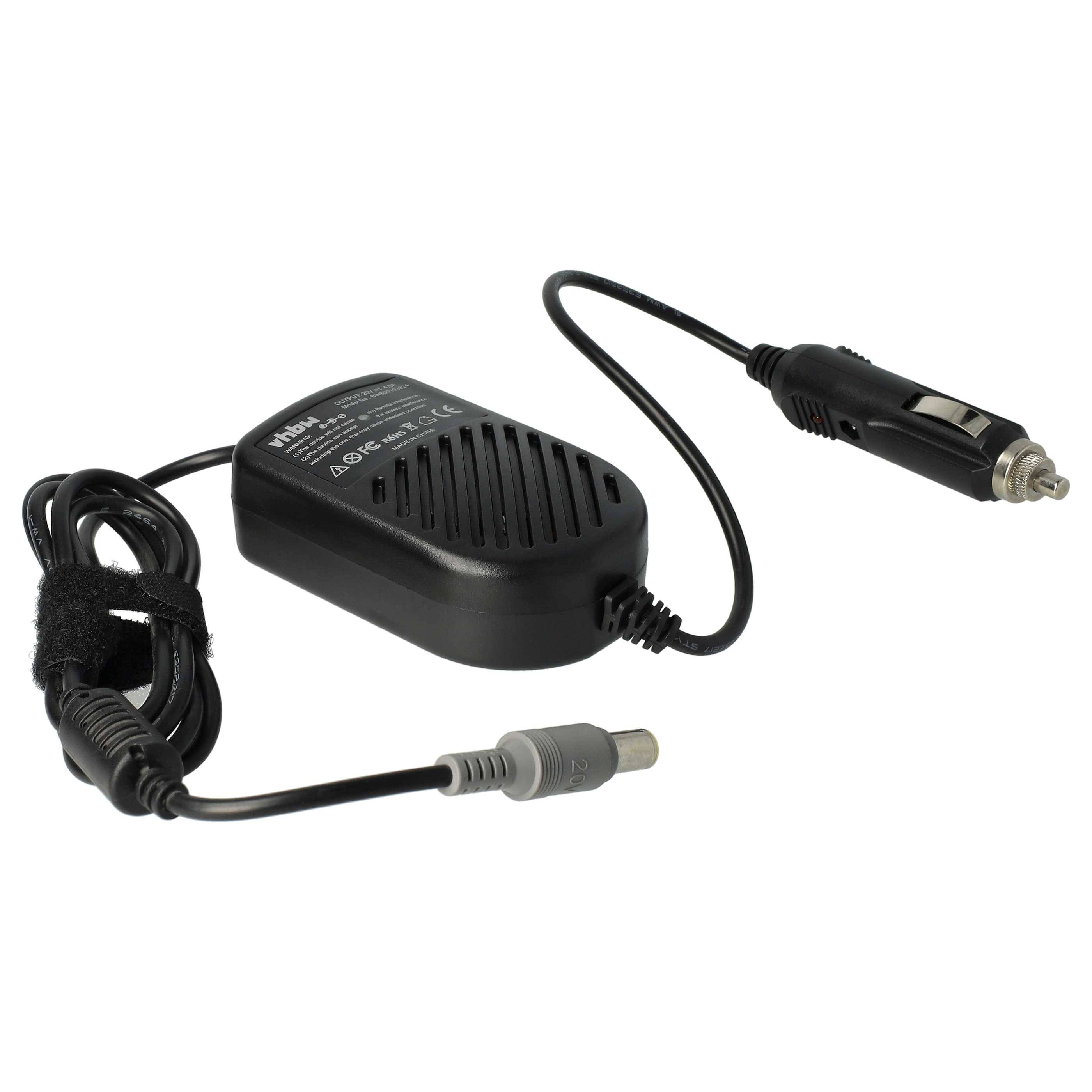 vhbw KFZ-Ladekabel kompatibel mit Lenovo X230 Tablet | X230i, Y100 Notebook - 12V Ladegerät Schwarz 4,5 A-0