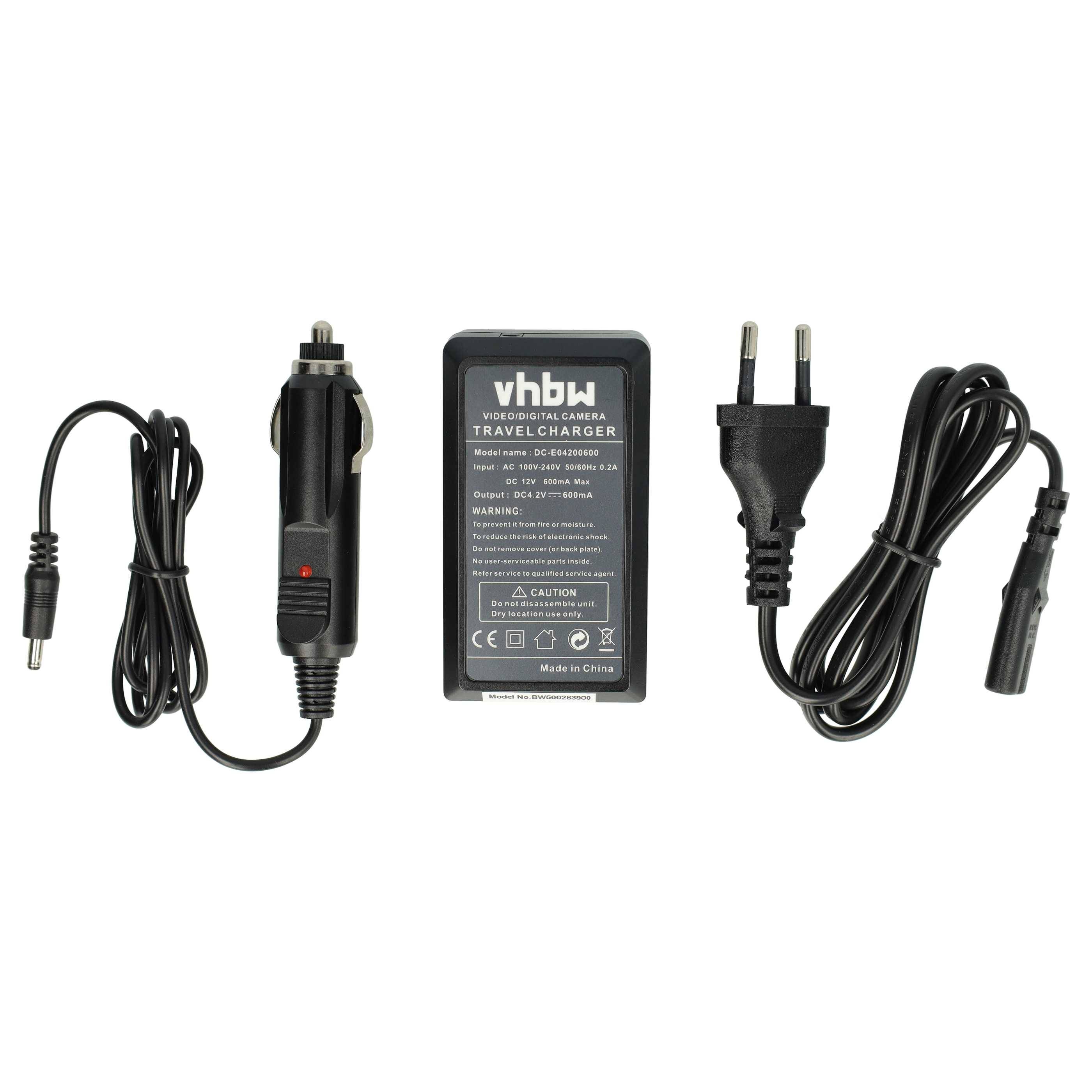 vhbw Ladegerät Ersatz für Casio BC-60L für Kamera Camcorder/Akku | Ladeschale, Kfz-Adapter, Ladeanzeige, 4,2 V-1