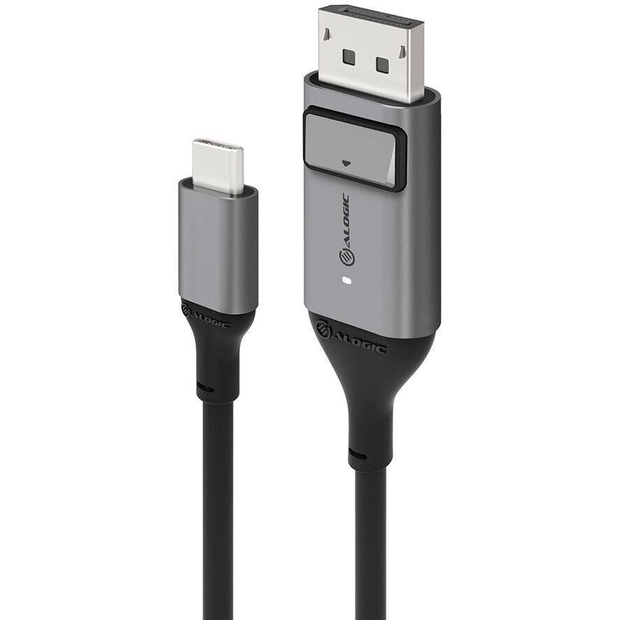 ALOGIC ULCDP01-SGR Videokabel-Adapter 1 m DisplayPort USB Typ-C Schwarz, Grau Multimedia-Technik-2