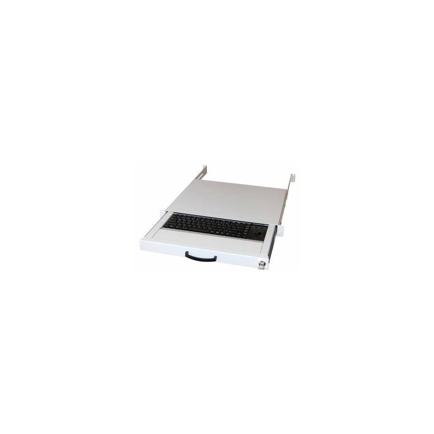 aixcase 19 Rack 1U Tastatur DE Trackball PS2&USB lichtgrau Multimedia-Technik 19 Zubehör-1