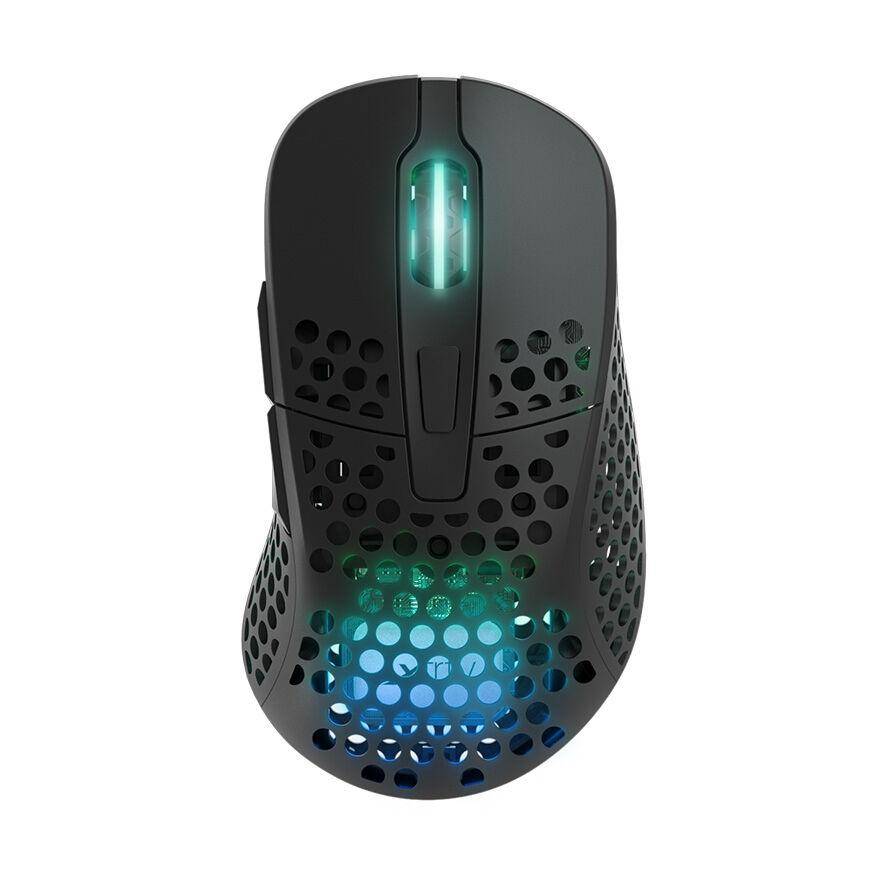 Xtrfy M4 RGB - Maus - ergonomisch - optisch - kabellos - 2.4 GHz - kabelloser Empfänger (USB)-0