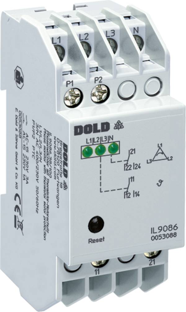 DOLD IL9086.38 3AC50/60HZ 230/400V, Phasenwächter mit Thermistor-Motorschutz, IL 9086