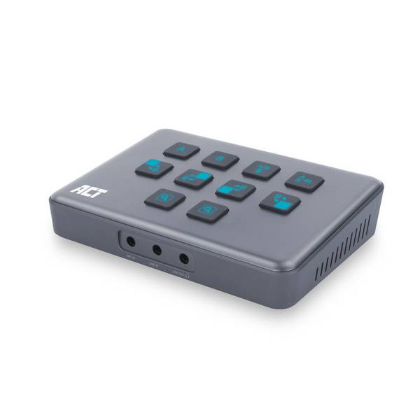 ACT AC7610 Dual HDMI Input USB-C Video Switcher | Capture und Live Streaming | 2x 4K@60Hz HDMI input | 1x 108…