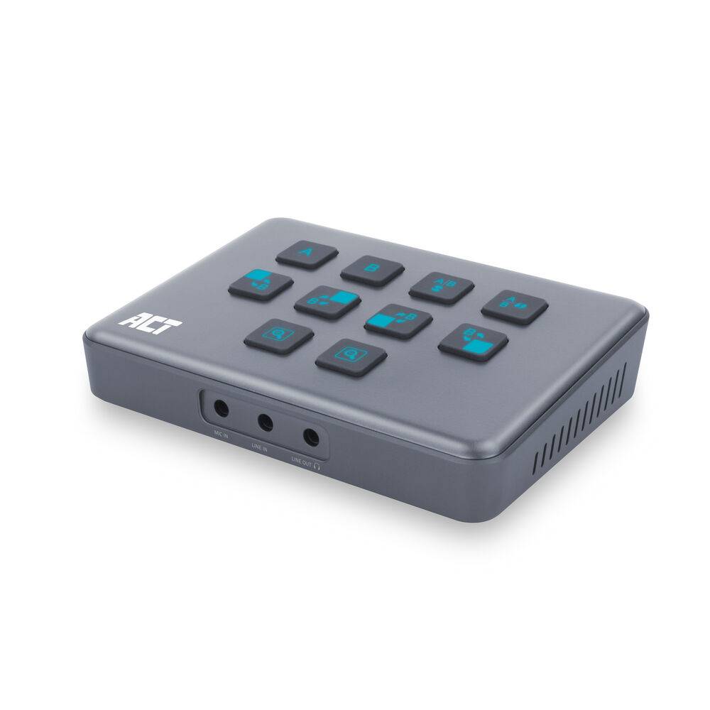 ACT AC7610 Dual HDMI Input USB-C Video Switcher | Capture und Live Streaming | 2x 4K@60Hz HDMI input | 1x 108…-0